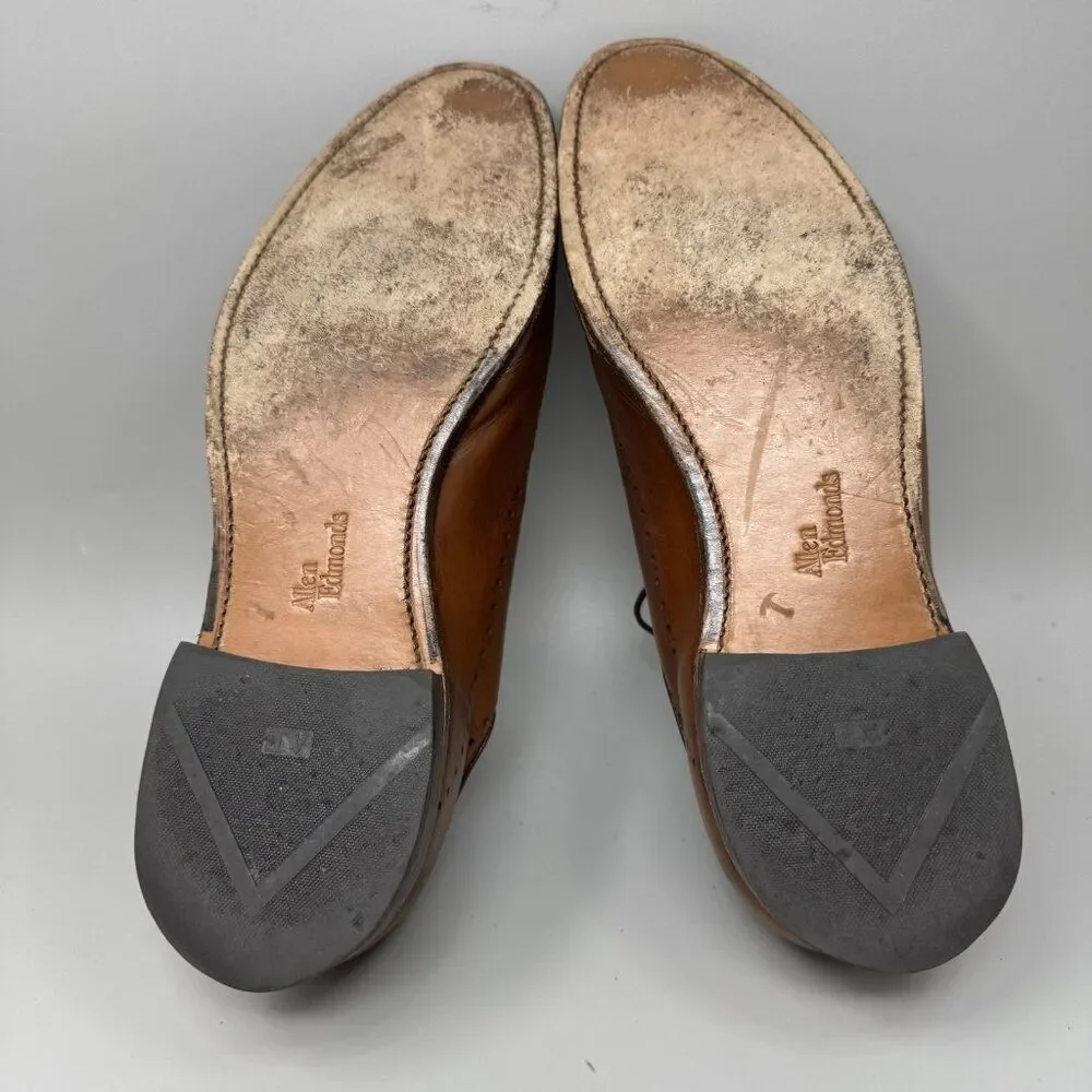 Allen Edmonds Fairfax Walnut Patina Leather Wingtip Dress Shoes Size 10.5 D